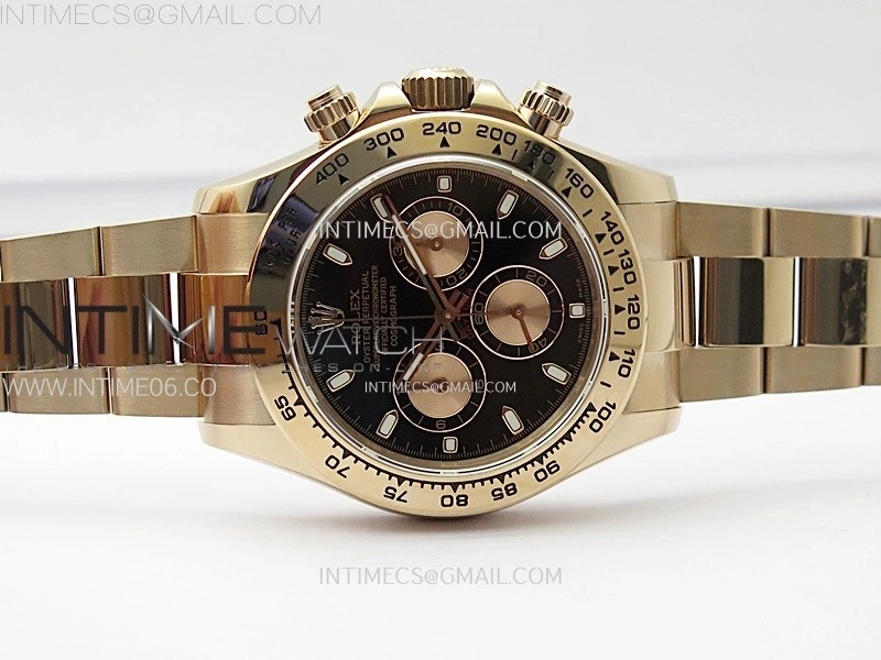 Daytona 116505 QF 1:1 Best Edition Black Dial RG Subdial on RG Bracelet SH4130 V3
