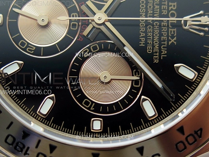 Daytona 116505 QF 1:1 Best Edition Black Dial RG Subdial on RG Bracelet SH4130 V3