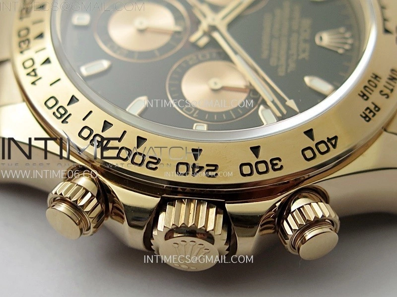 Daytona 116505 QF 1:1 Best Edition Black Dial RG Subdial on RG Bracelet SH4130 V3