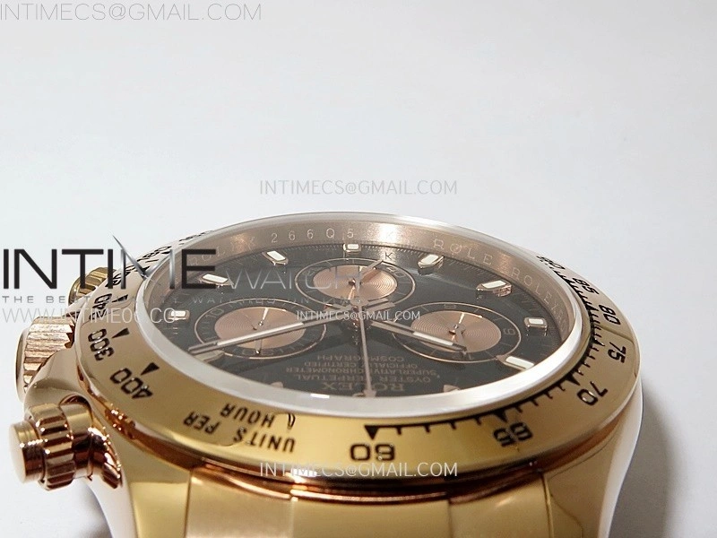 Daytona 116505 QF 1:1 Best Edition Black Dial RG Subdial on RG Bracelet SH4130 V3