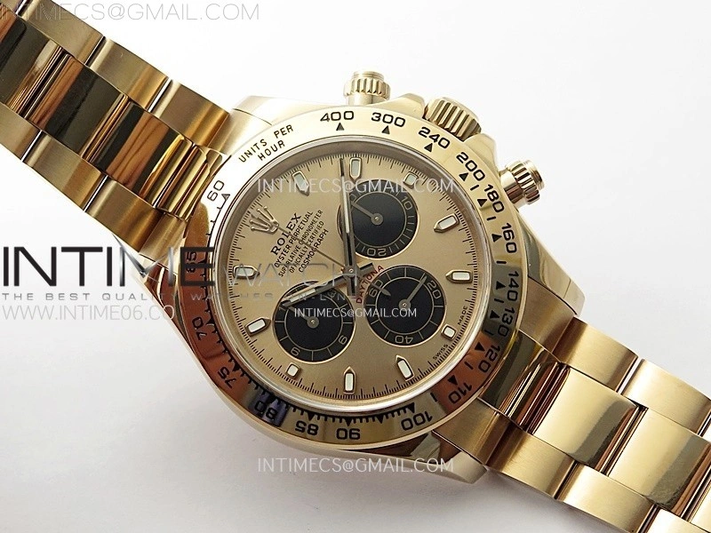 Daytona 116505 QF 1:1 Best Edition RG Dial Black Subdial on RG Bracelet SH4130 V3