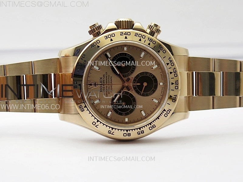 Daytona 116505 QF 1:1 Best Edition RG Dial Black Subdial on RG Bracelet SH4130 V3