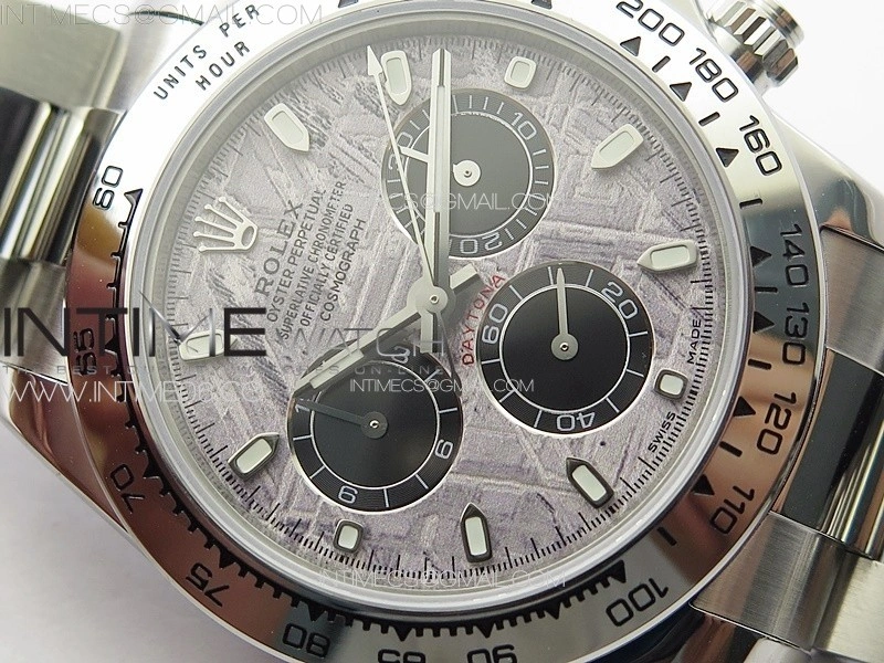 Daytona 116506 APSF Meteorite Dial Sticks Markers On SS Bracelet Slim A7750
