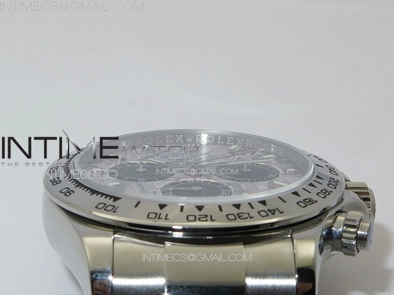 Daytona 116506 APSF Meteorite Dial Sticks Markers On SS Bracelet Slim A7750