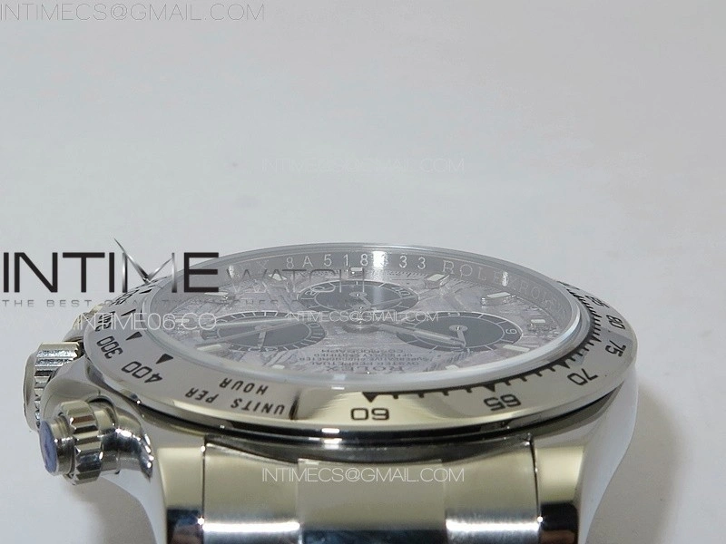 Daytona 116506 APSF Meteorite Dial Sticks Markers On SS Bracelet Slim A7750