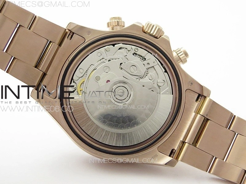 Daytona 116506 RG APSF Black Dial Sticks Markers On RG Bracelet Slim A7750