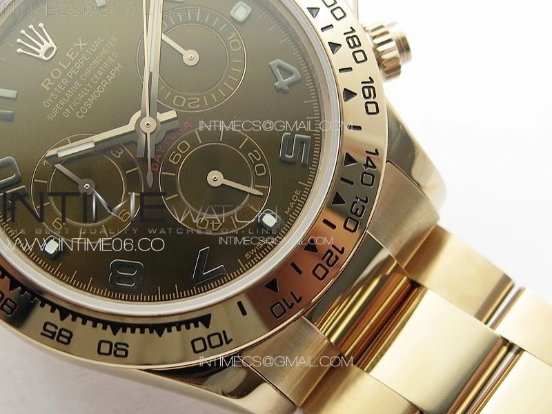 Daytona 116506 RG APSF Brown Dial Numbers Markers On RG Bracelet Slim A7750