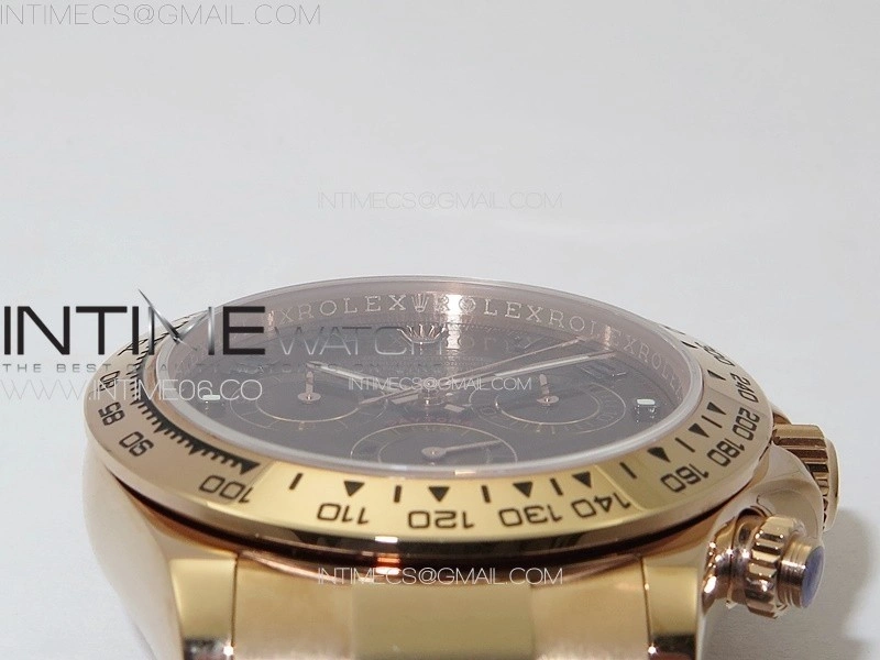 Daytona 116506 RG APSF Brown Dial Numbers Markers On RG Bracelet Slim A7750