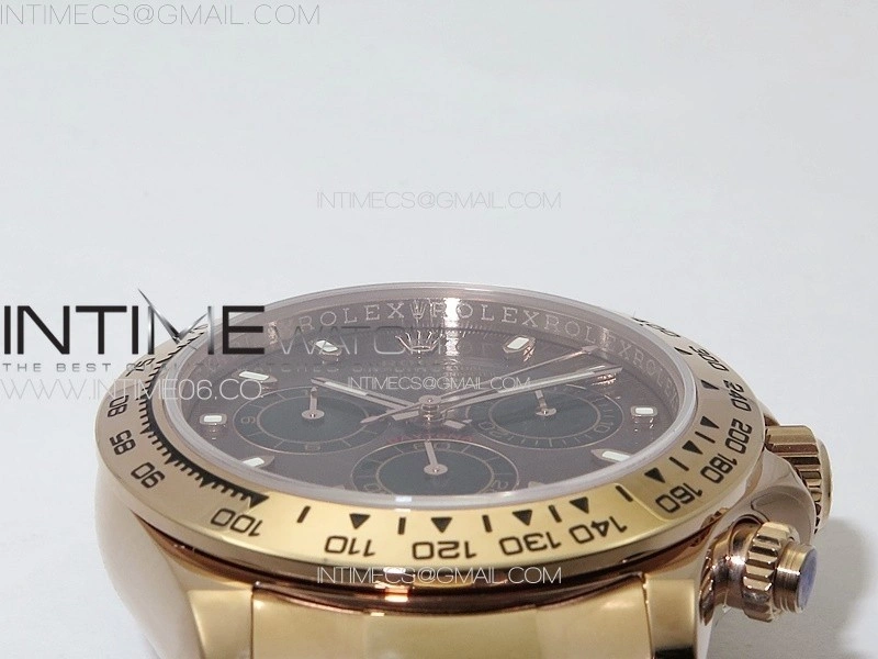 Daytona 116506 RG APSF Brown Dial Sticks Markers On RG Bracelet Slim A7750