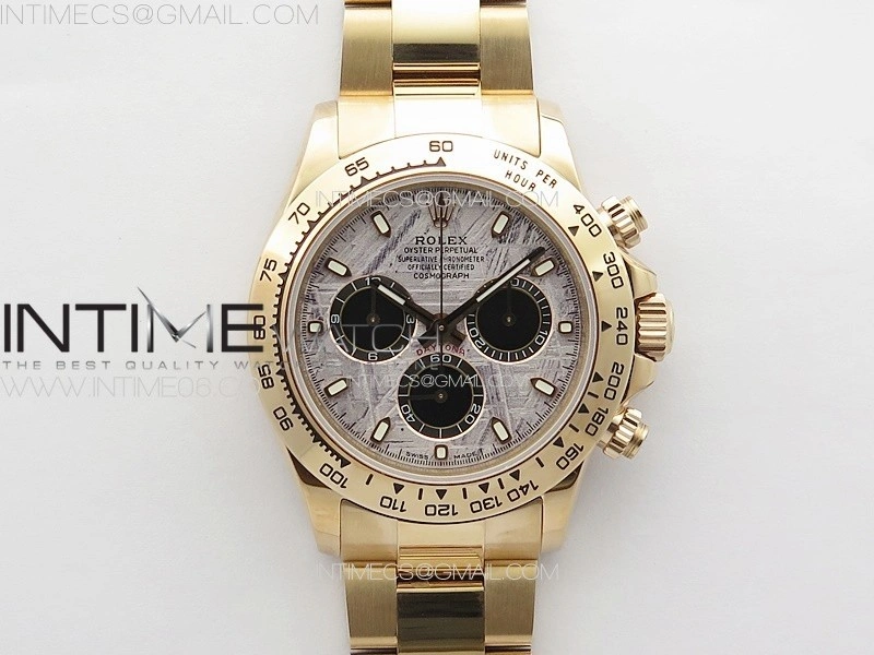 Daytona 116506 RG APSF Meteorite Dial Sticks Markers On RG Bracelet Slim A7750