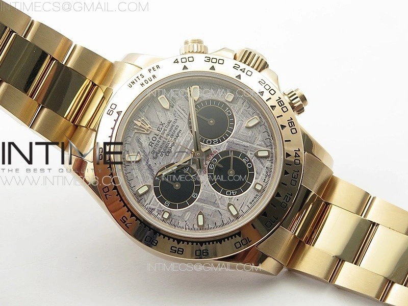 Daytona 116506 RG APSF Meteorite Dial Sticks Markers On RG Bracelet Slim A7750