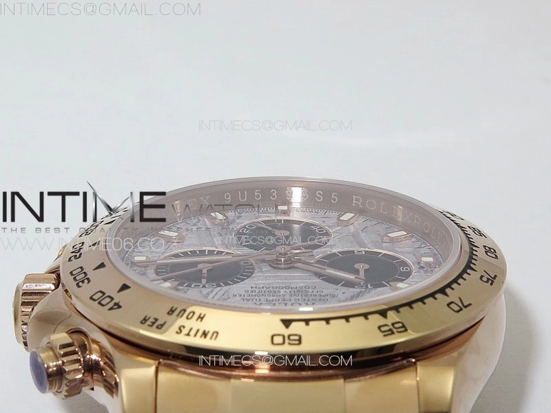Daytona 116506 RG APSF Meteorite Dial Sticks Markers On RG Bracelet Slim A7750