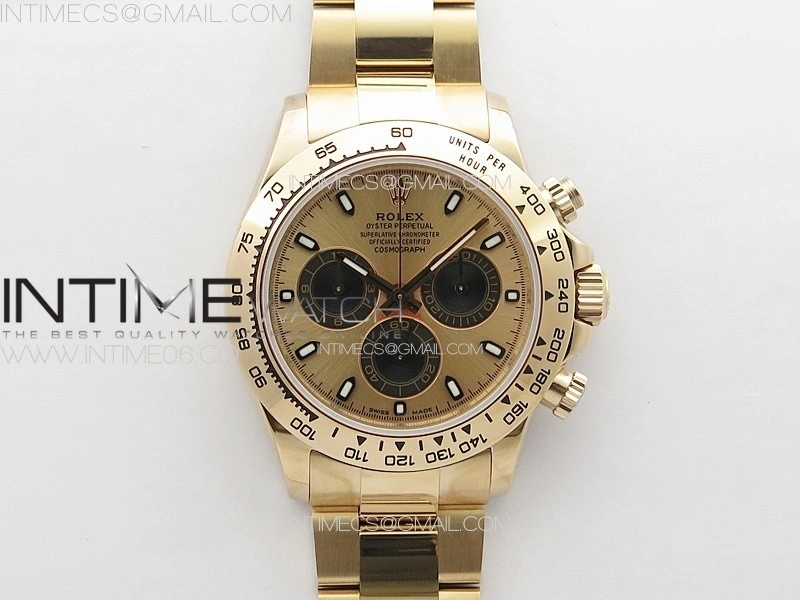 Daytona 116506 RG APSF RG Dial Sticks Markers On RG Bracelet Slim A7750