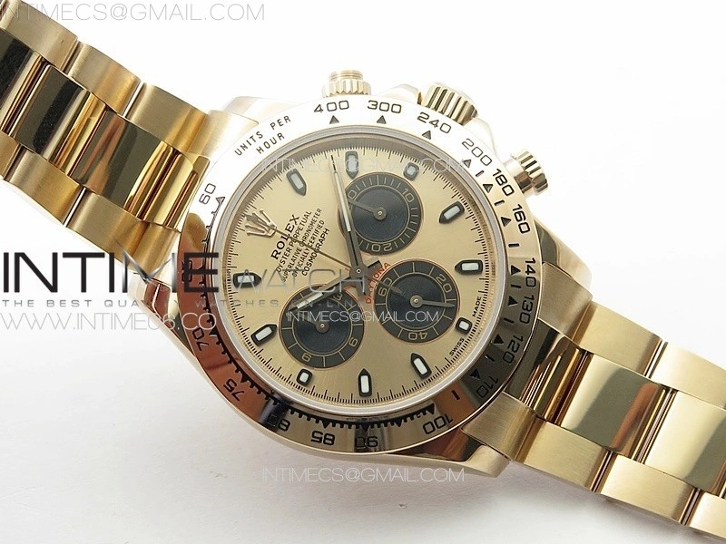 Daytona 116506 RG APSF RG Dial Sticks Markers On RG Bracelet Slim A7750