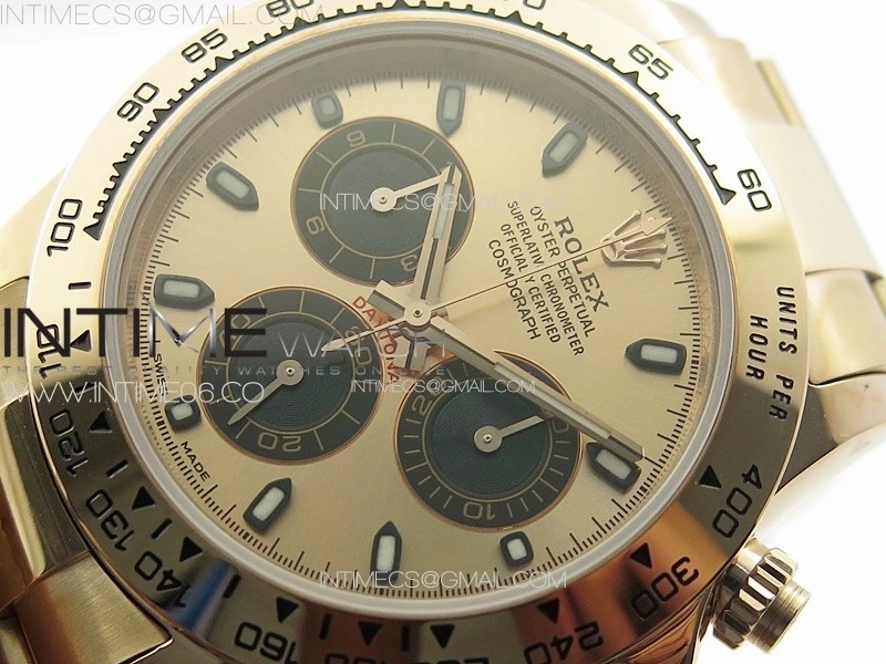 Daytona 116506 RG APSF RG Dial Sticks Markers On RG Bracelet Slim A7750