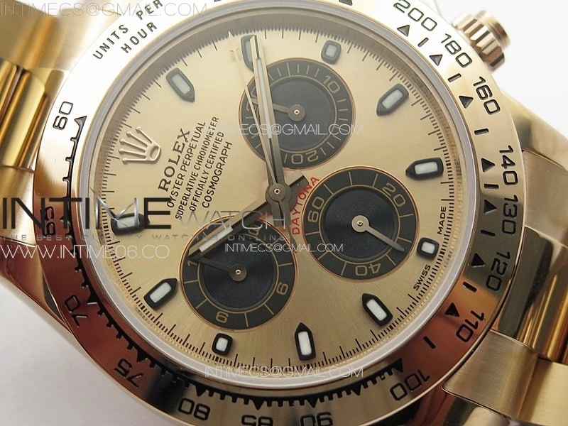 Daytona 116506 RG APSF RG Dial Sticks Markers On RG Bracelet Slim A7750