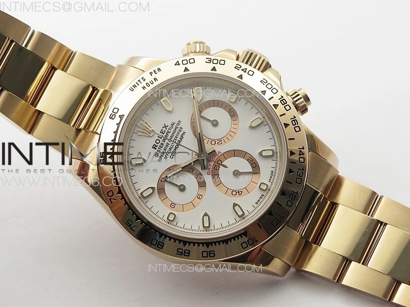Daytona 116506 RG APSF White Dial Sticks Markers On RG Bracelet Slim A7750