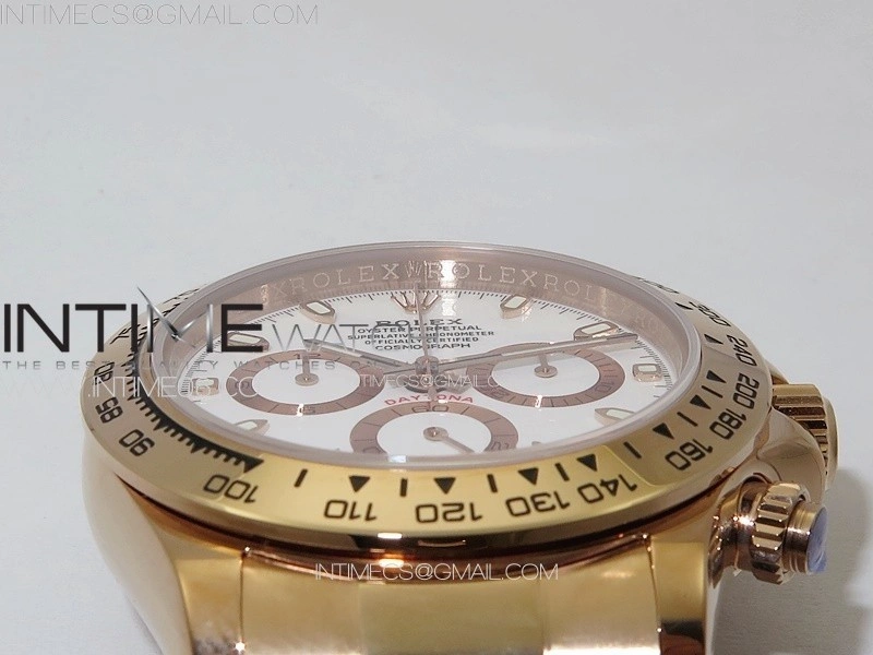Daytona 116506 RG APSF White Dial Sticks Markers On RG Bracelet Slim A7750