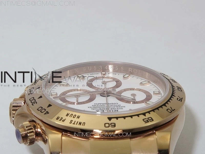 Daytona 116506 RG APSF White Dial Sticks Markers On RG Bracelet Slim A7750