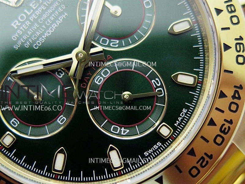 Daytona 116508 904L to YG VSF 1:1 Best Edition Green Dial on YG Bracelet DD4130