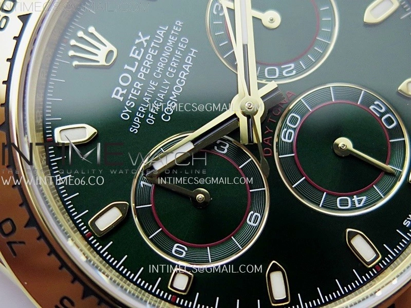 Daytona 116508 904L to YG VSF 1:1 Best Edition Green Dial on YG Bracelet DD4130