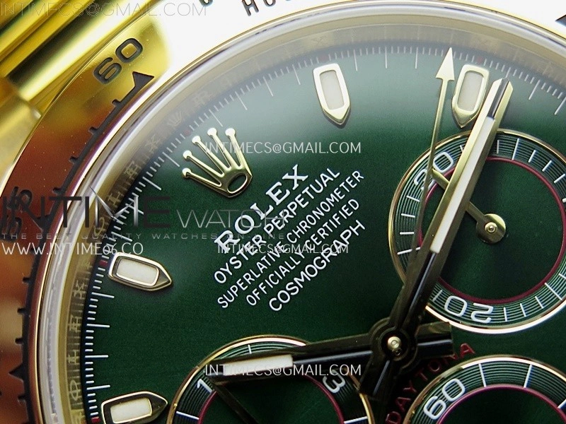 Daytona 116508 904L to YG VSF 1:1 Best Edition Green Dial on YG Bracelet DD4130