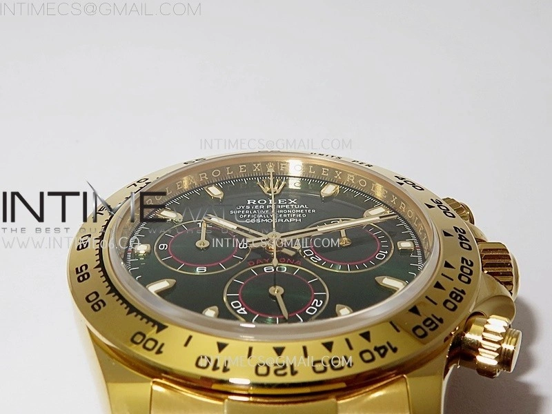 Daytona 116508 904L to YG VSF 1:1 Best Edition Green Dial on YG Bracelet DD4130