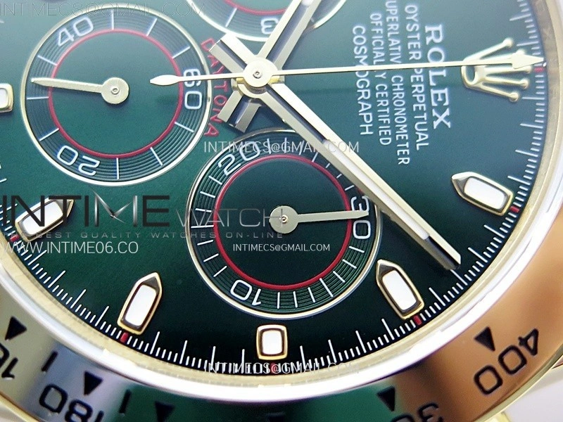 Daytona 116508 QF 1:1 Best Edition Green Dial on YG Bracelet SH4130 V3