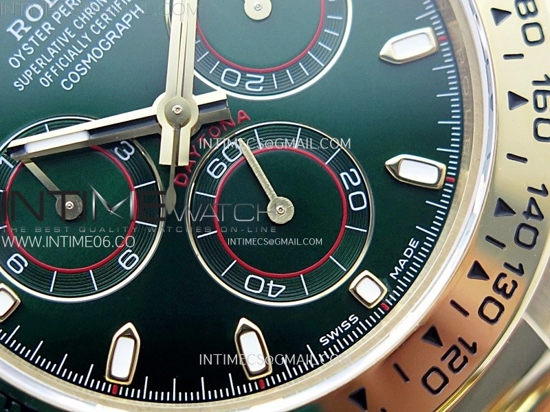 Daytona 116508 QF 1:1 Best Edition Green Dial on YG Bracelet SH4130 V3