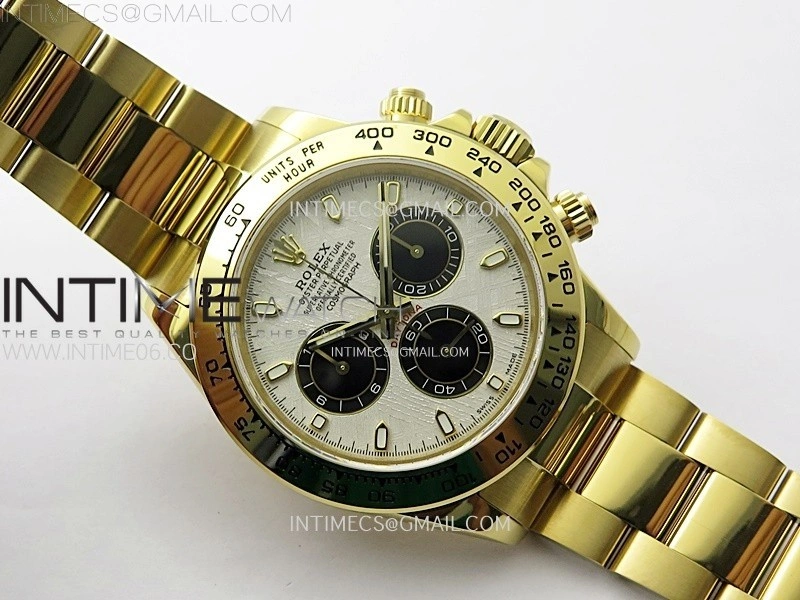 Daytona 116508 QF 1:1 Best Edition Real Meteorite Dial on YG Bracelet SH4130 V3