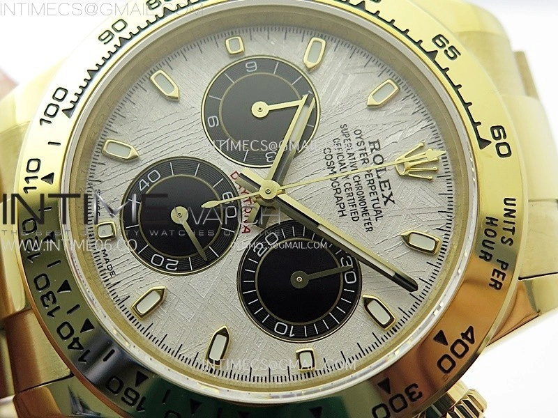 Daytona 116508 QF 1:1 Best Edition Real Meteorite Dial on YG Bracelet SH4130 V3