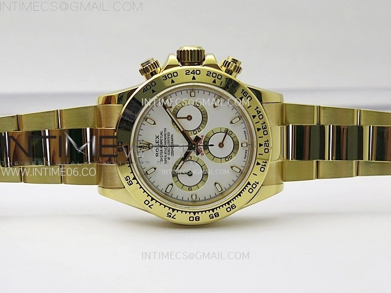 Daytona 116508 QF 1:1 Best Edition White Dial on YG Bracelet SH4130 V3