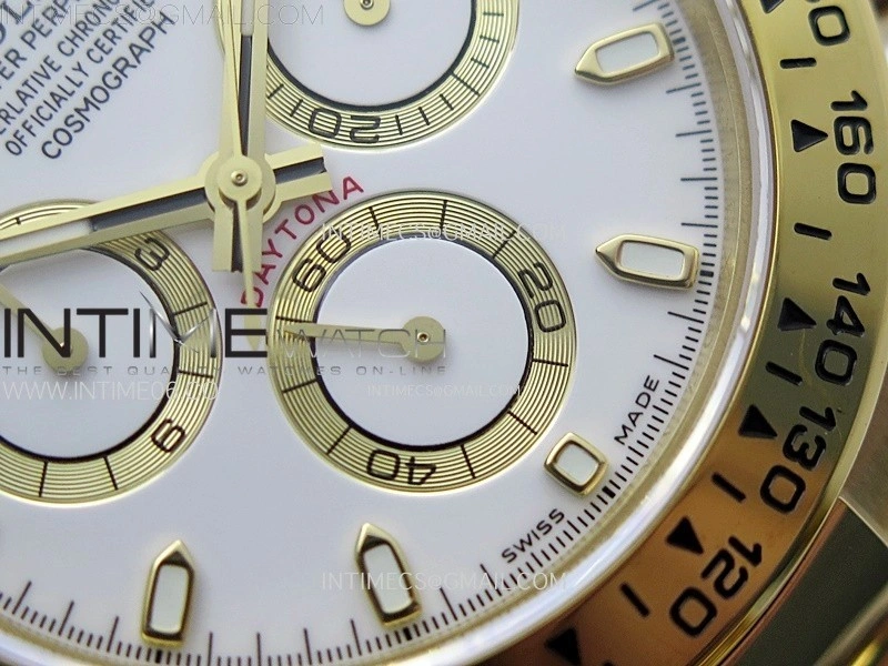 Daytona 116508 QF 1:1 Best Edition White Dial on YG Bracelet SH4130 V3