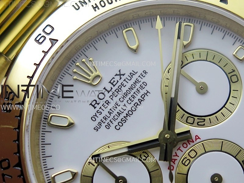 Daytona 116508 QF 1:1 Best Edition White Dial on YG Bracelet SH4130 V3