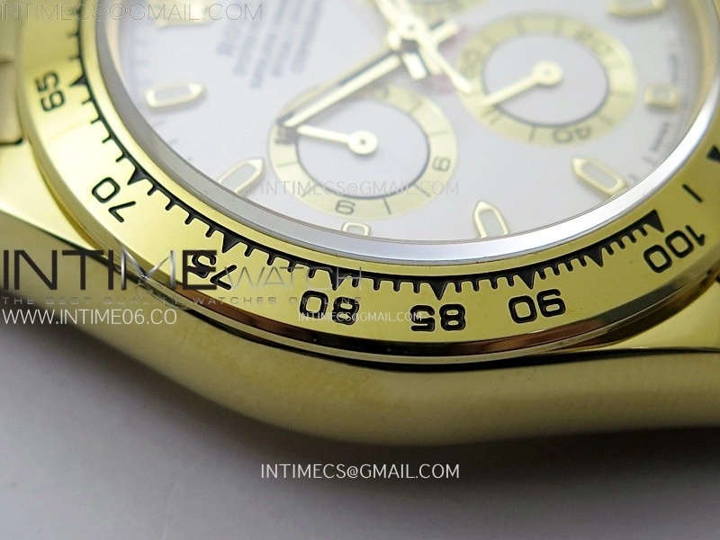 Daytona 116508 QF 1:1 Best Edition White Dial on YG Bracelet SH4130 V3