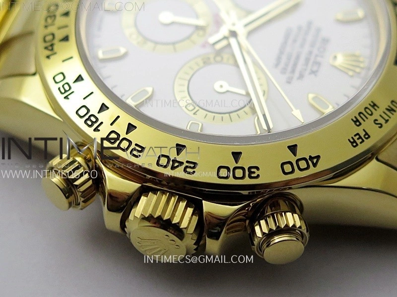 Daytona 116508 QF 1:1 Best Edition White Dial on YG Bracelet SH4130 V3