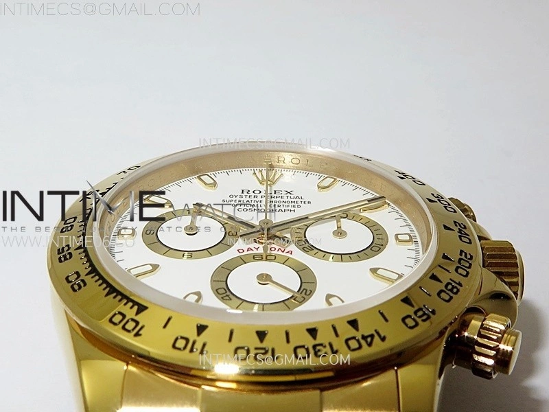 Daytona 116508 QF 1:1 Best Edition White Dial on YG Bracelet SH4130 V3