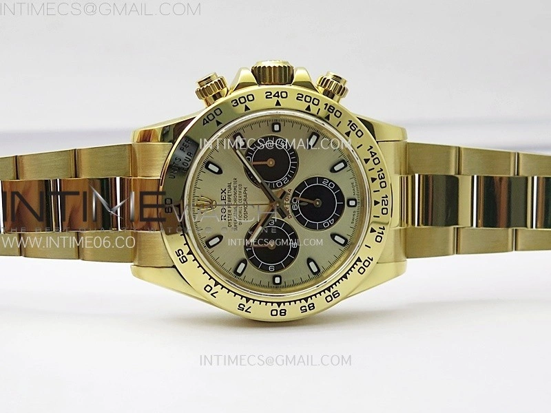 Daytona 116508 QF 1:1 Best Edition YG Dial Black Subdial on YG Bracelet SH4130 V3
