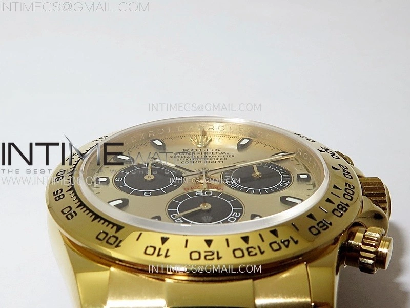 Daytona 116508 QF 1:1 Best Edition YG Dial Black Subdial on YG Bracelet SH4130 V3