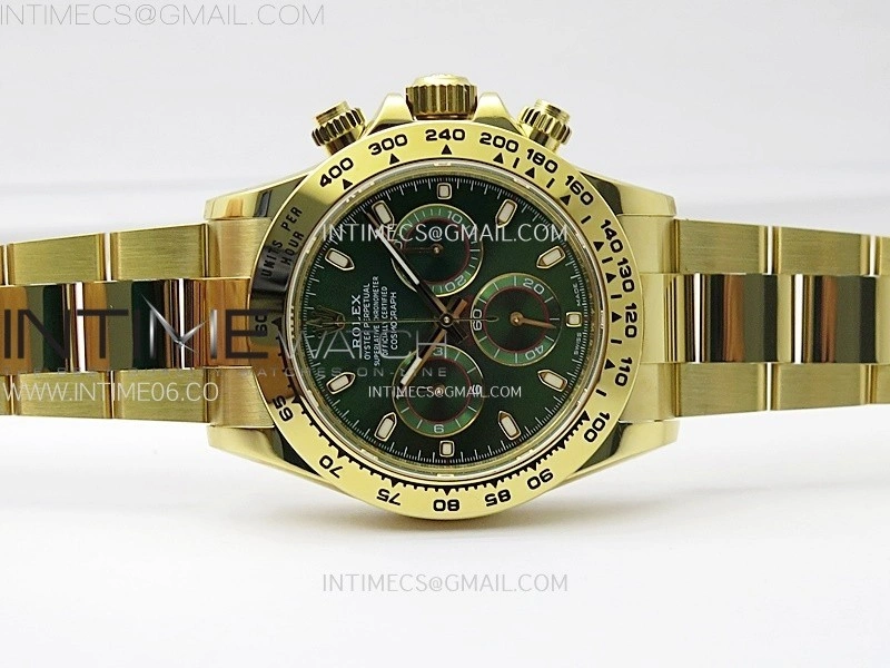 Daytona 116508 YG APSF 1:1 Best Edition Green Dial on YG Bracelet SH4130