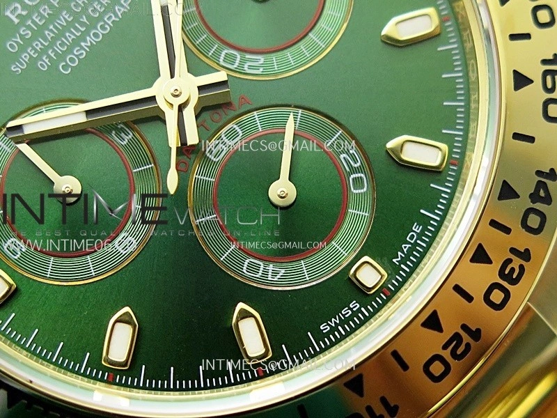 Daytona 116508 YG APSF 1:1 Best Edition Green Dial on YG Bracelet SH4130