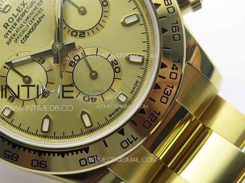 Daytona 116508 YG APSF Gold Dial Stick Markers On YG Bracelet Slim A7750