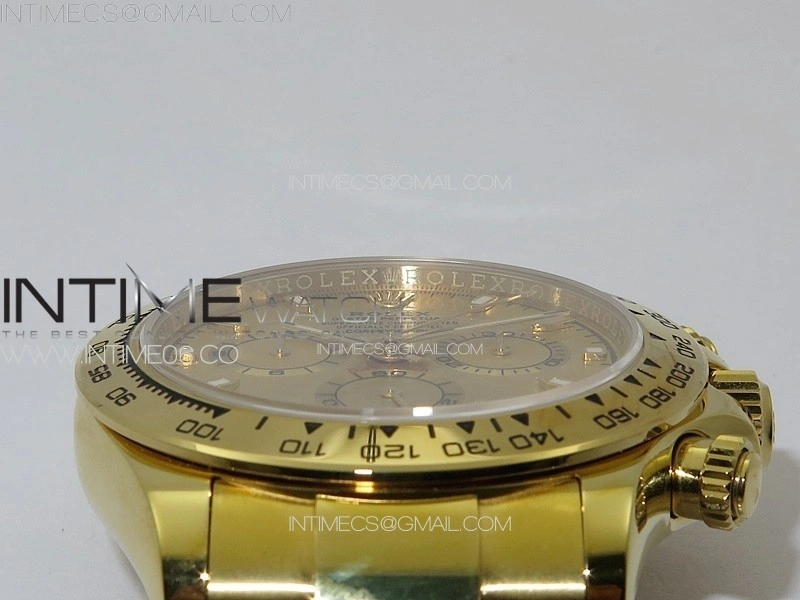 Daytona 116508 YG APSF Gold Dial Stick Markers On YG Bracelet Slim A7750