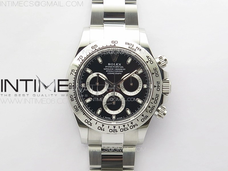 Daytona 116509 904 SS BTF 1:1 Best Edition Black Dial On 904L SS Bracelet SA4130