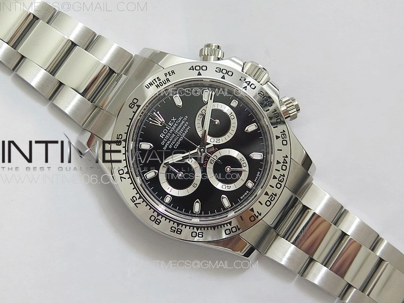 Daytona 116509 904 SS BTF 1:1 Best Edition Black Dial On 904L SS Bracelet SA4130