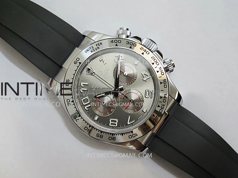 Daytona 116509 Gain Weight QF 1:1 Best Edition Gray Dial On Rubber Strap SH4130