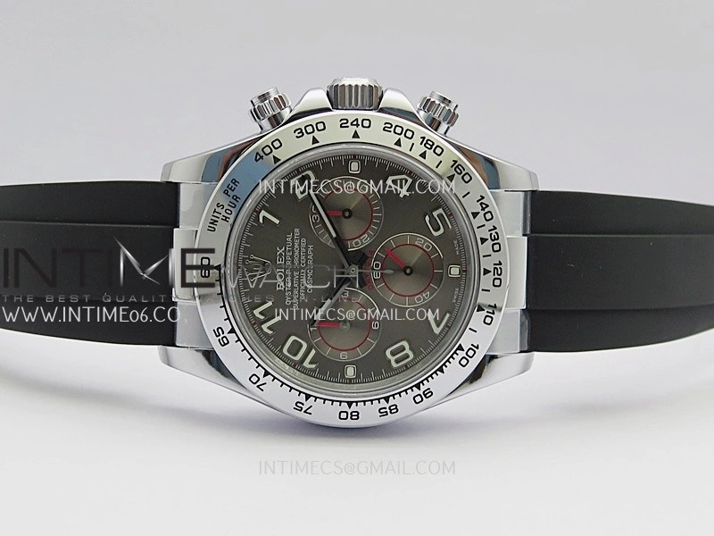 Daytona 116509 Gain Weight QF 1:1 Best Edition Gray Dial On Rubber Strap SH4130