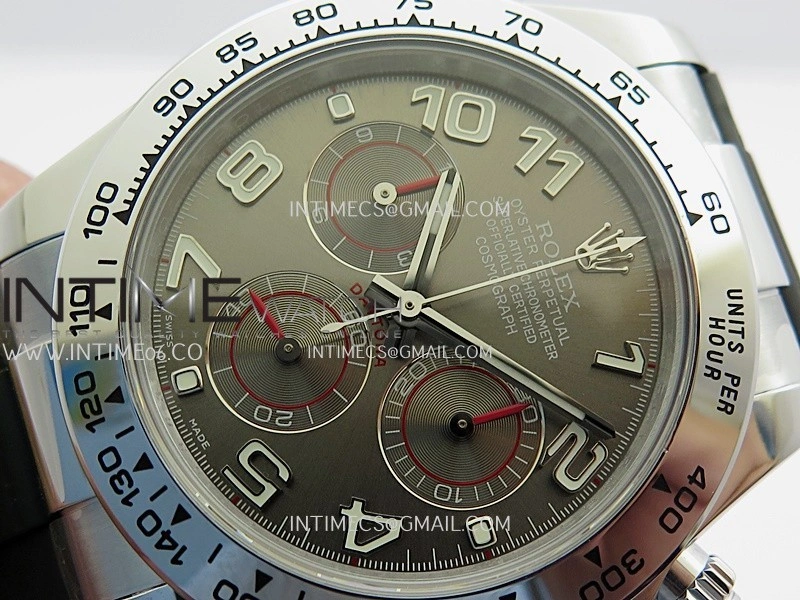 Daytona 116509 Gain Weight QF 1:1 Best Edition Gray Dial On Rubber Strap SH4130