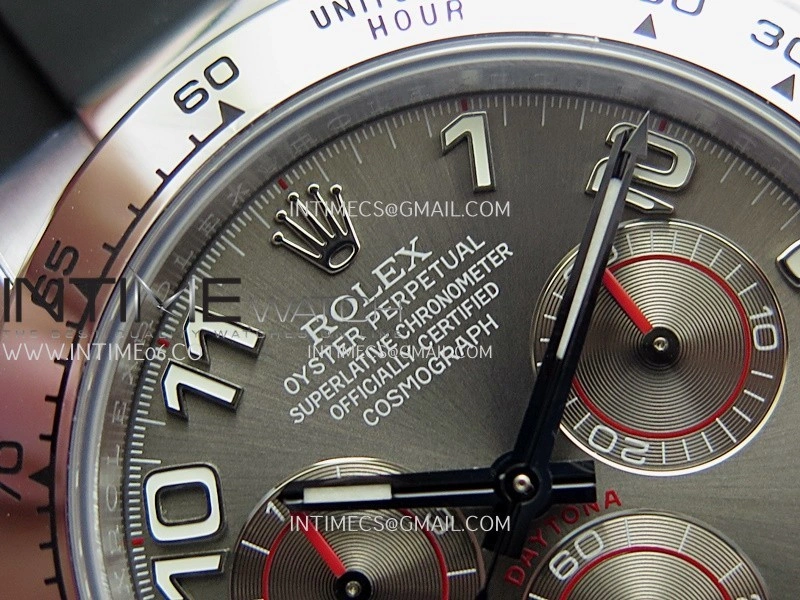 Daytona 116509 Gain Weight QF 1:1 Best Edition Gray Dial On Rubber Strap SH4130