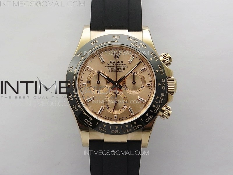 Daytona 116515 BTF 1:1 Best Edition RG Dial on Oysterflex Rubber Strap SA4130 V2